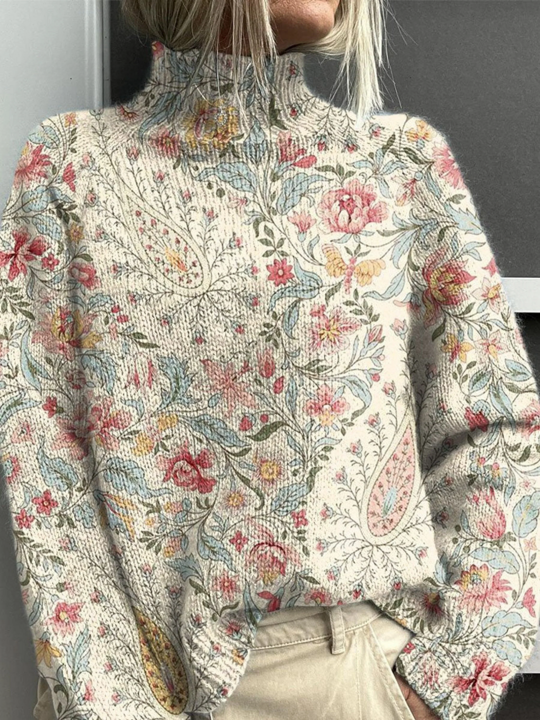 Vintage Paisley Květinový Potisk