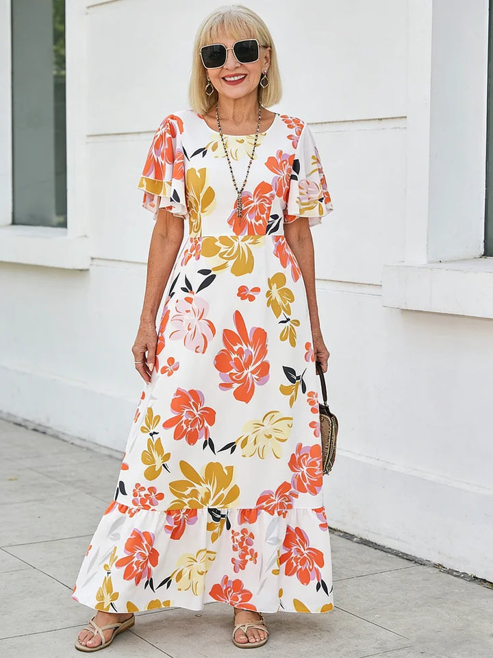 Vera™ — Elegantní šaty s boho květinovým potiskem
