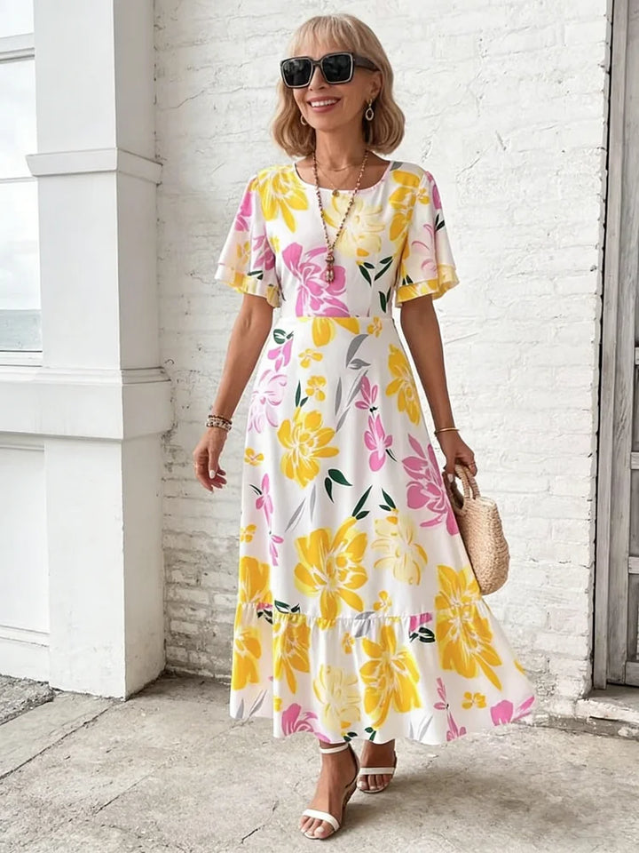 Vera™ — Elegantní šaty s boho květinovým potiskem