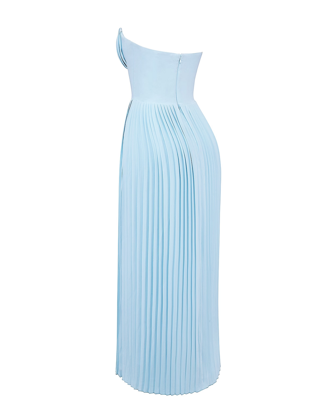 Elegantní pliséovaný bustier-maxikabát v