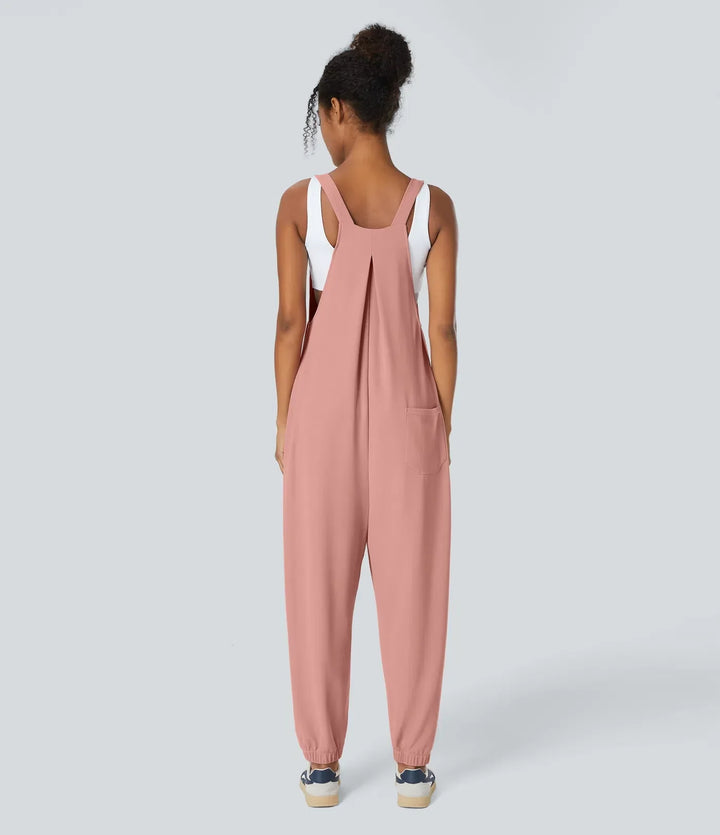Jumpsuit s páskem, knoflíky