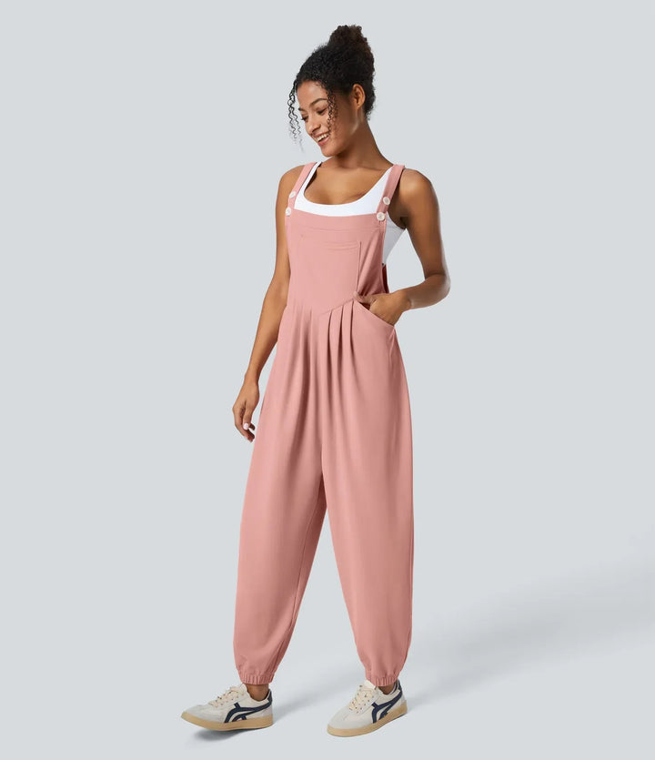 Jumpsuit s páskem, knoflíky