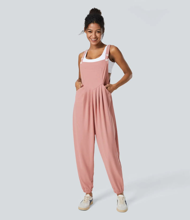 Jumpsuit s páskem, knoflíky