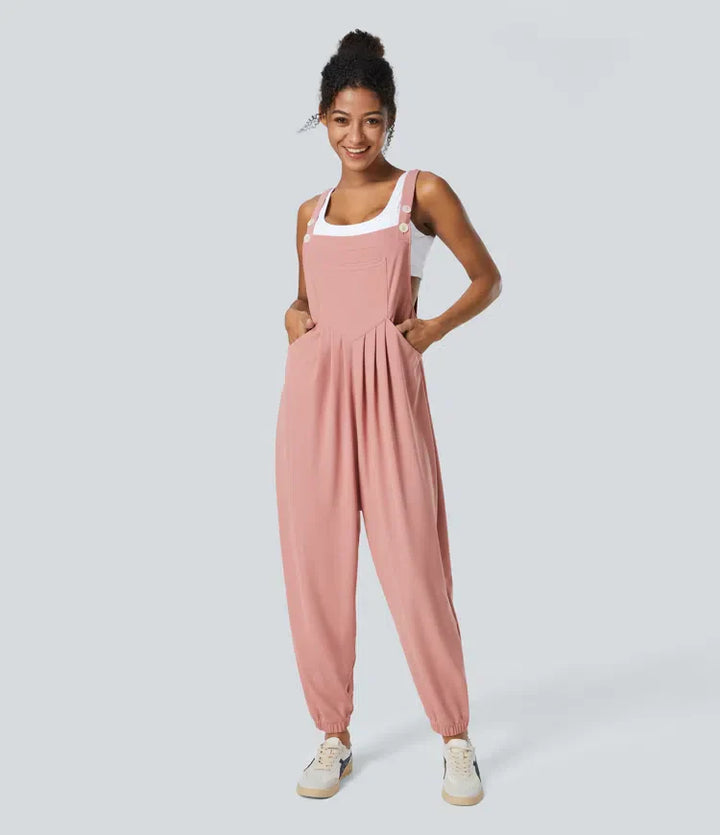 Jumpsuit s páskem, knoflíky