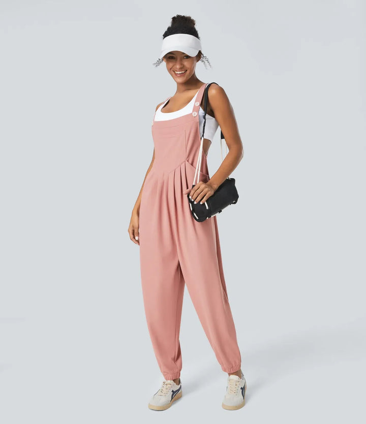 Jumpsuit s páskem, knoflíky