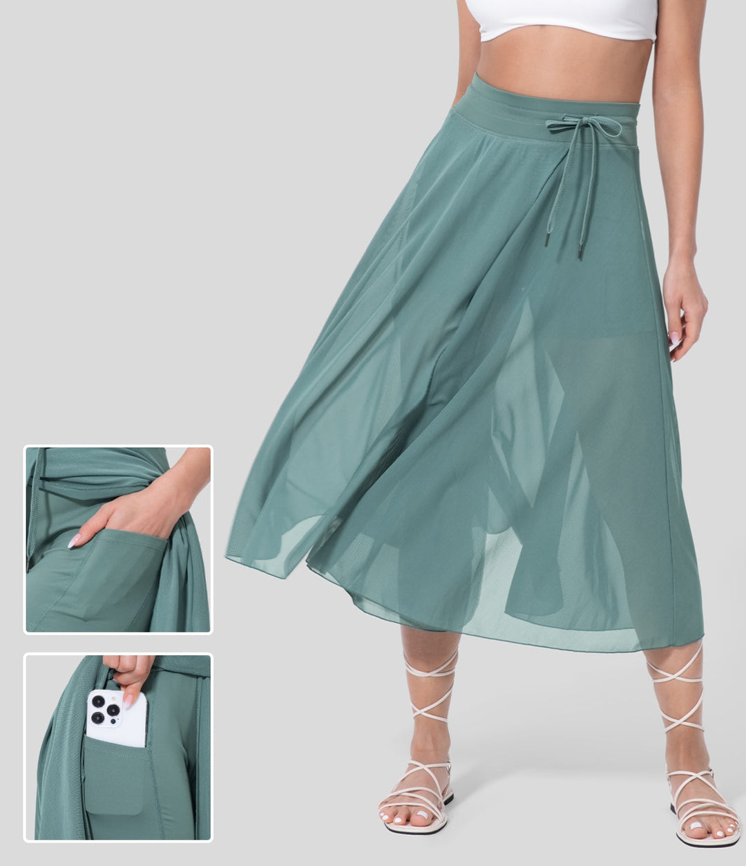 Elegantní 2-v-1 Sukně