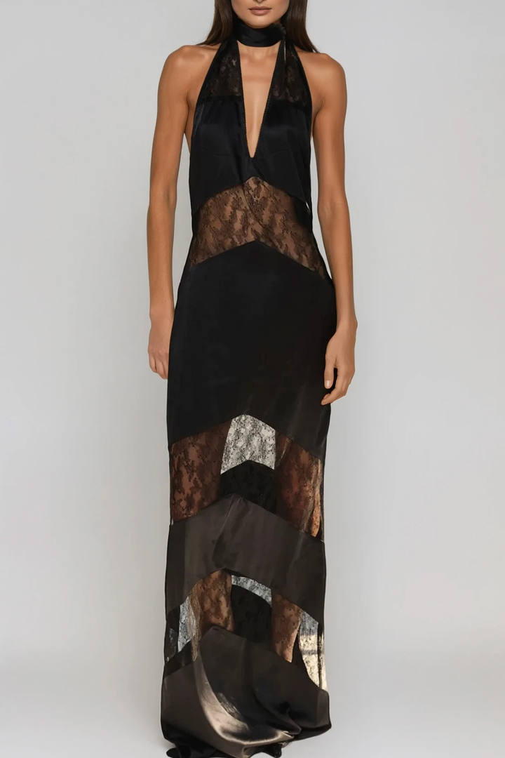 Bernal Spitzen-Maxikleid Černé