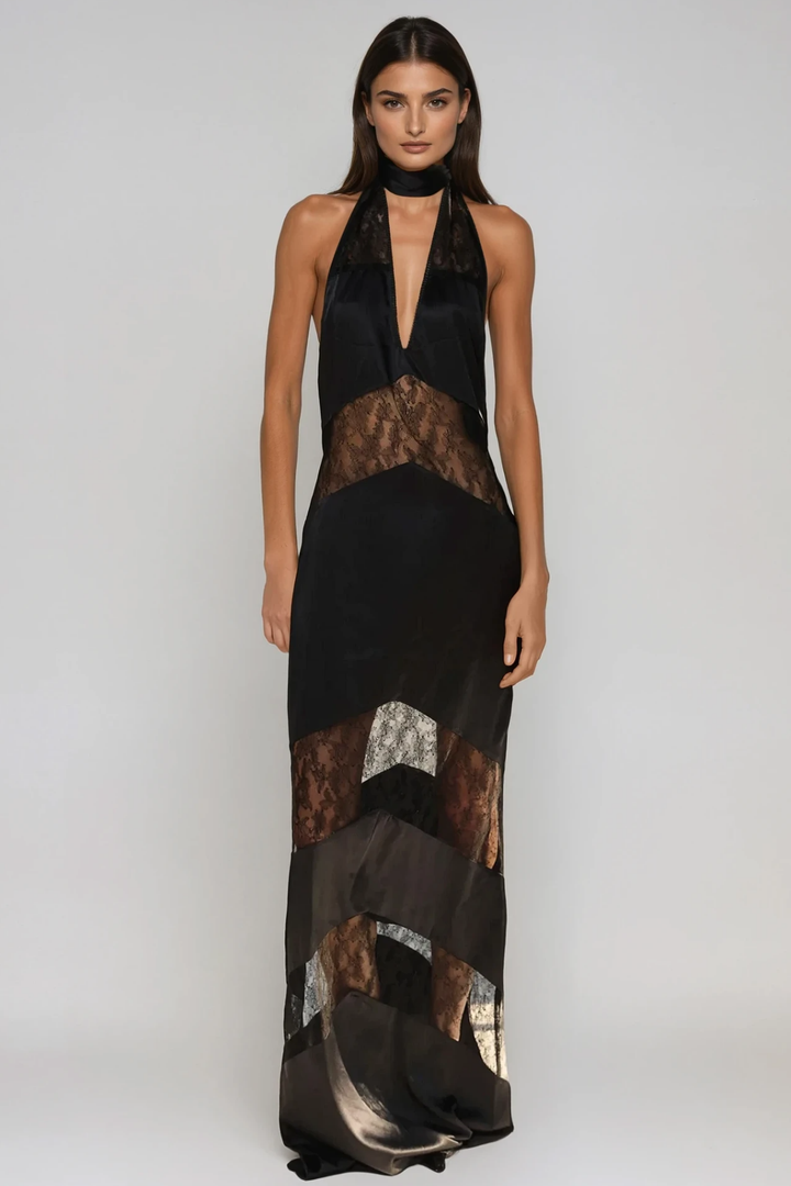 Bernal Spitzen-Maxikleid Černé