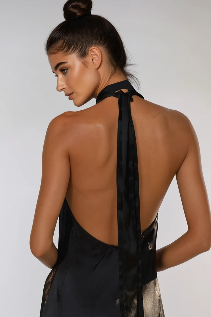 Bernal Spitzen-Maxikleid Černé
