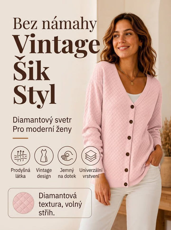 Terezie | Prošívaný Kardigan s Knoflíky