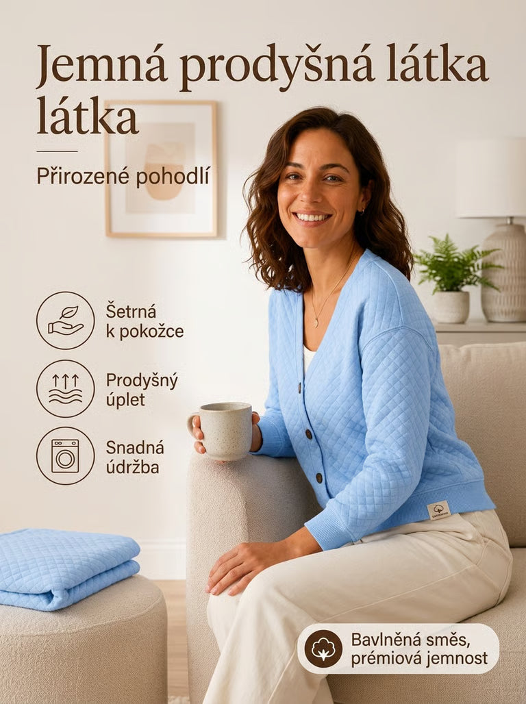 Terezie | Prošívaný Kardigan s Knoflíky