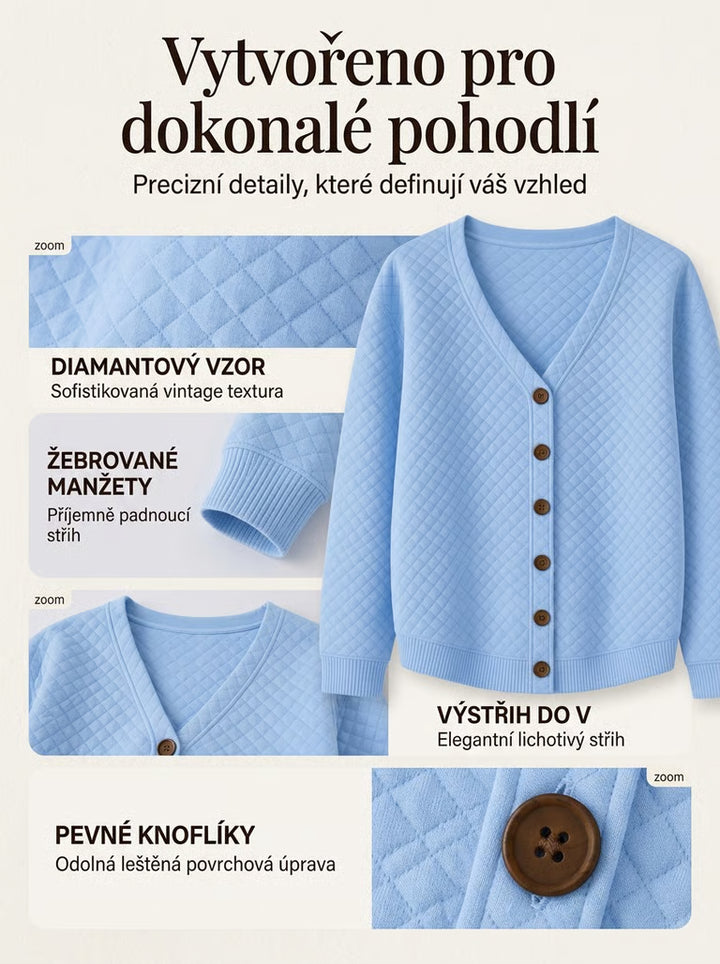 Terezie | Prošívaný Kardigan s Knoflíky