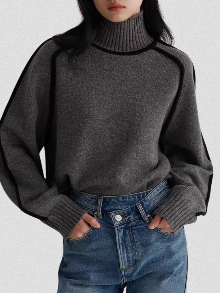 Contrast Trim Sweater