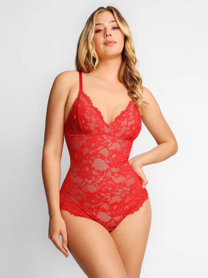 Tvarující krajkový bodysuit