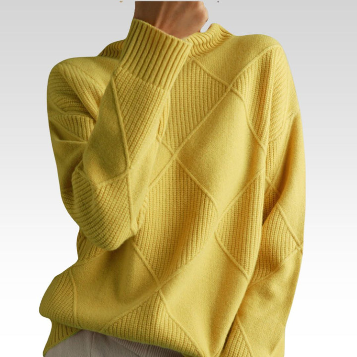 Pletený svetr s reliéfem