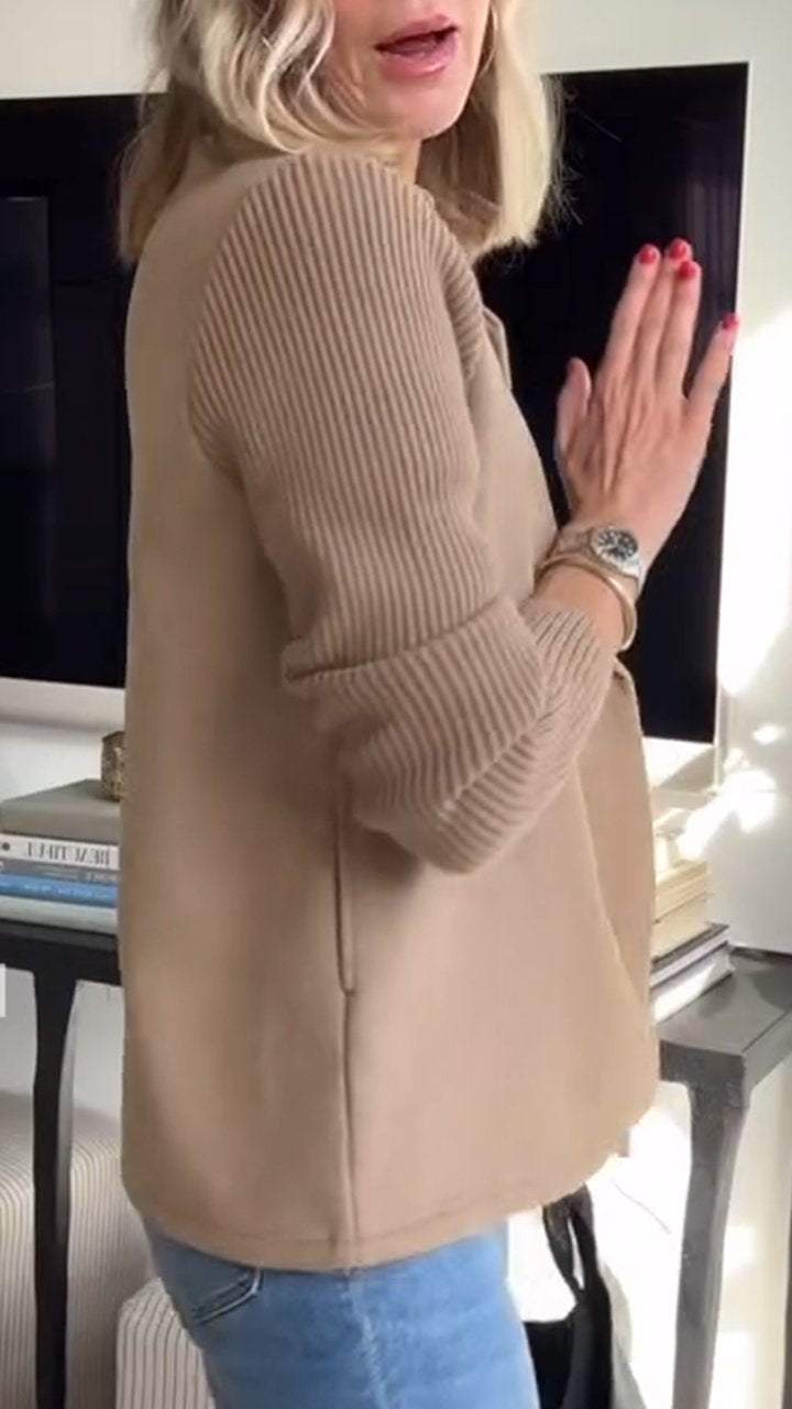 Elegantní pletený cardigan bez