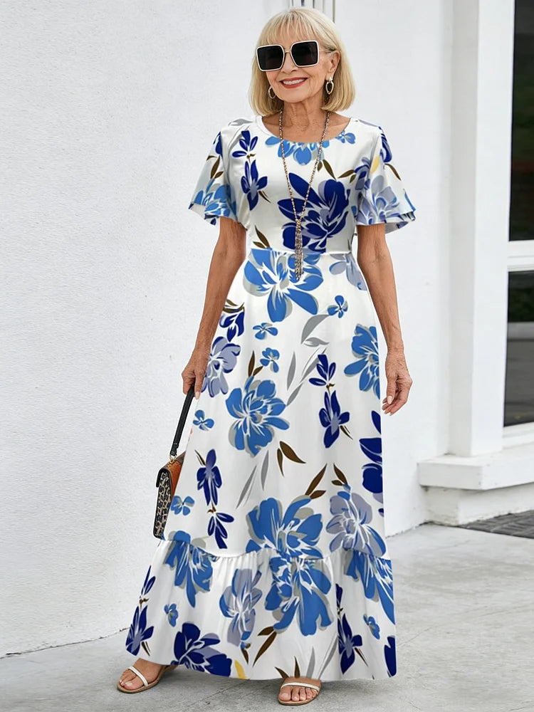 Vera™ — Elegantní šaty s boho květinovým potiskem
