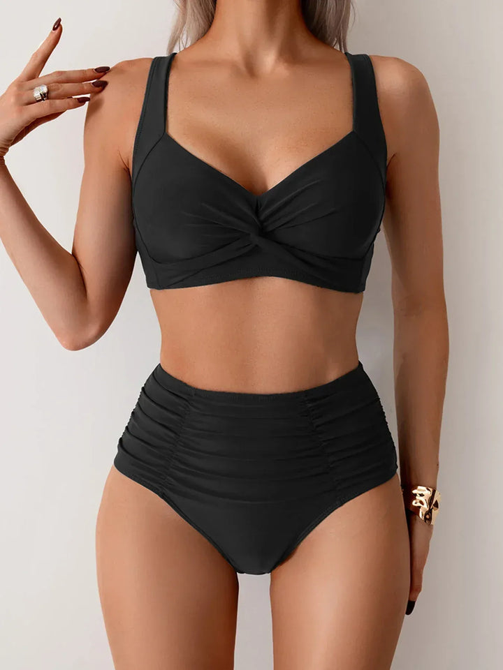 Clara™ — Vysoké bikinové kalhotky s lichotivým střihem