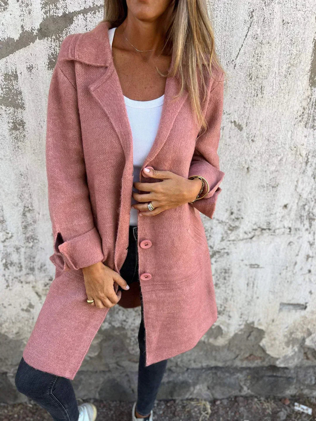 Elegantní dlouhá bunda