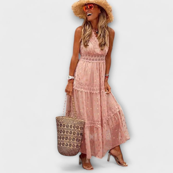 Lola - Maxi šaty s boho krajkou
