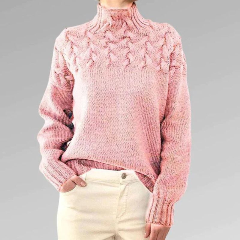 Elegantní svetr s vysokým
