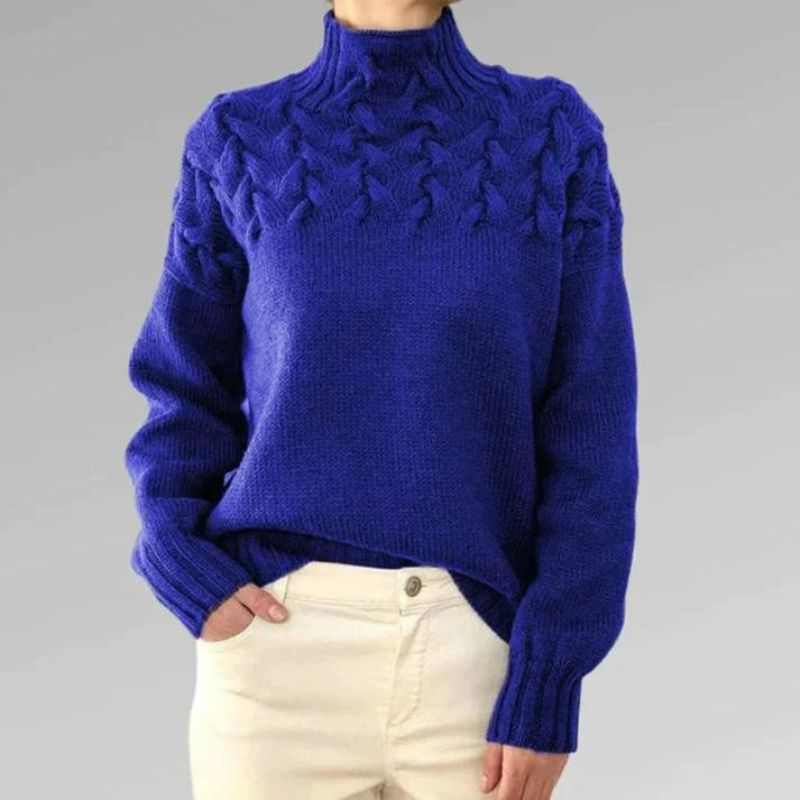 Elegantní svetr s vysokým
