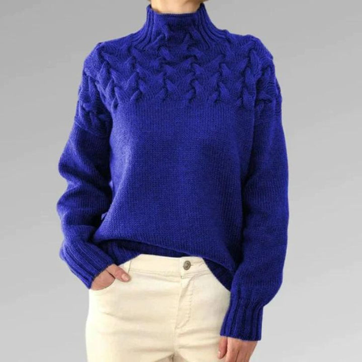 Elegantní svetr s vysokým