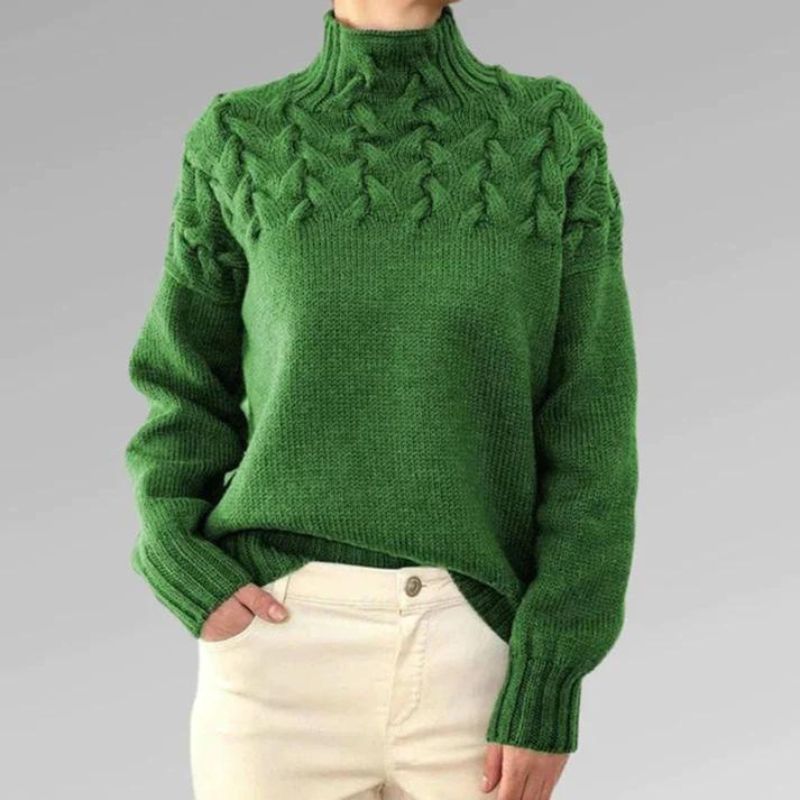 Elegantní svetr s vysokým