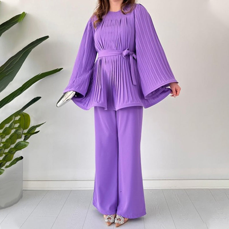 Elegantní plisovaná dámská souprava