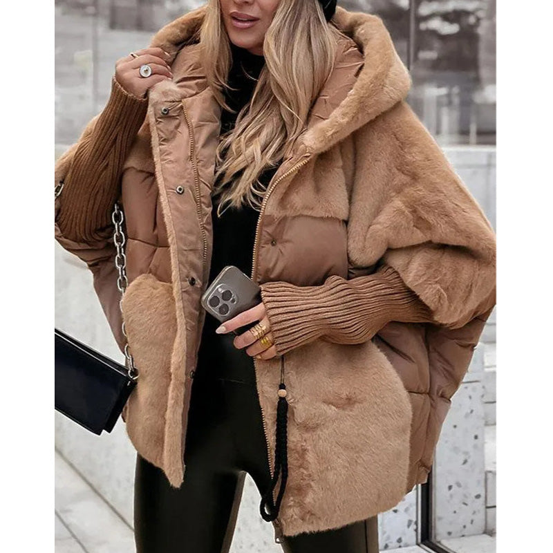 Dámská patchwork puffer bunda