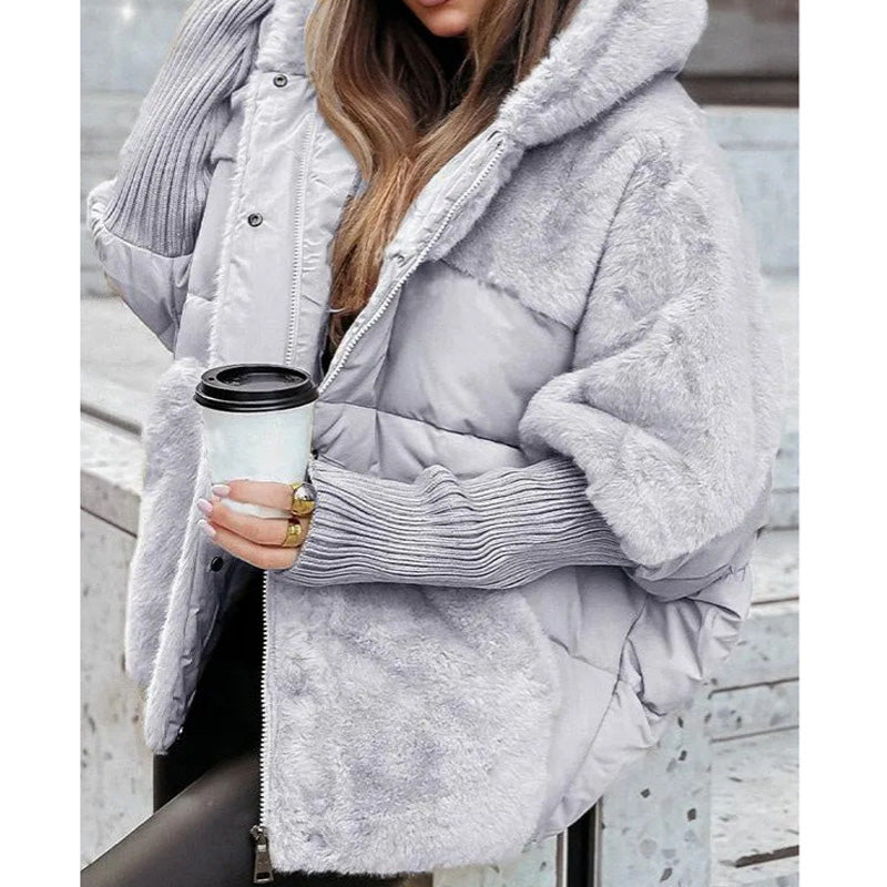 Dámská patchwork puffer bunda