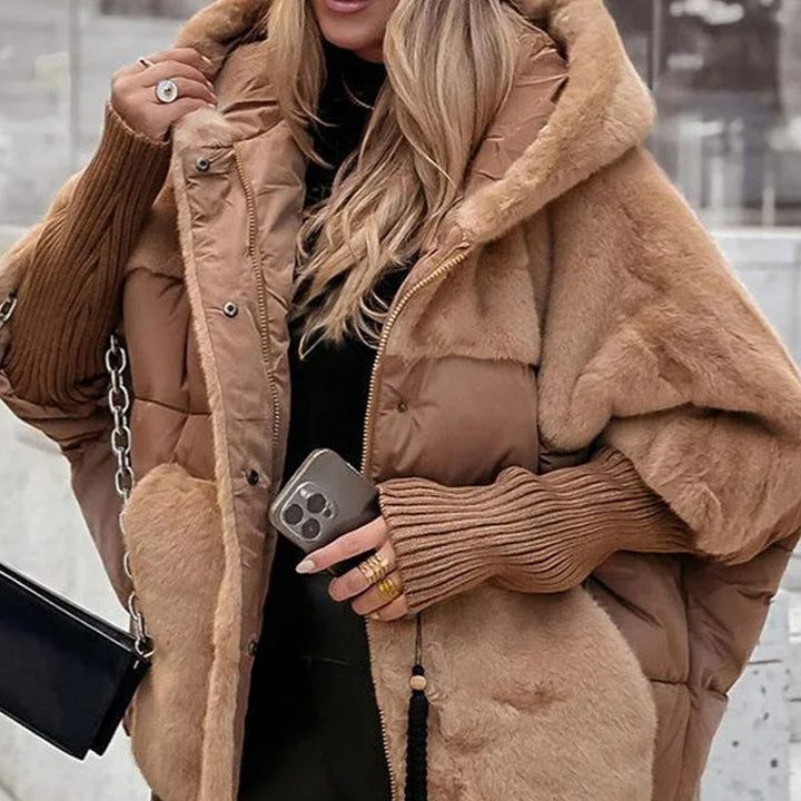 Dámská patchwork puffer bunda