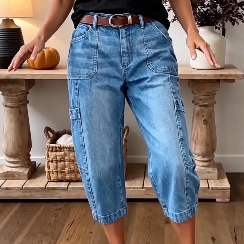 Bela™ — Elastické Capri Cargo Kalhoty pro Ženy